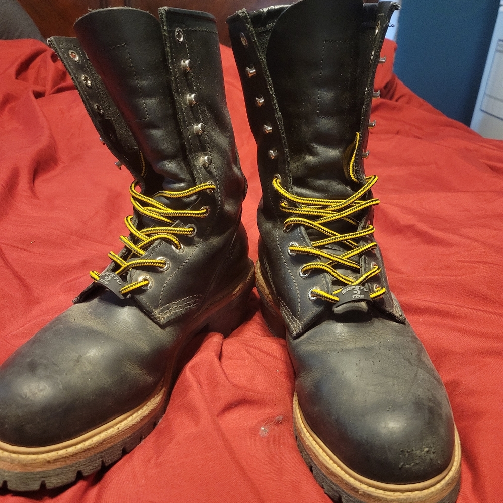 Red Wing composite toe 2218 logger boots